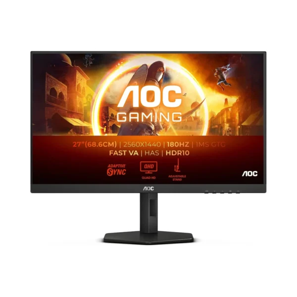 AOC Q27G4XND 27-inch QHD, 180 Hz, 0.5ms, Adjustable stand, Gaming Monitor