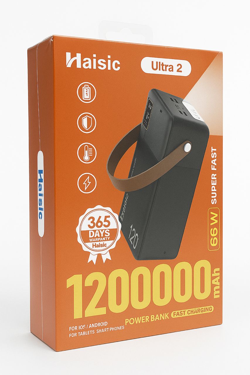 Haisic Ultra 2 120,000mAh 65W Fast charge...